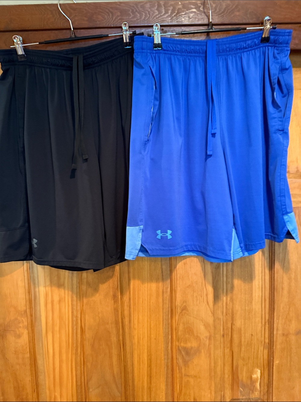 Under Armour Black and Royal Blue Men's Performance Shorts Duo